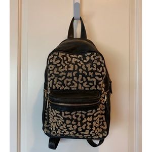 ASH leopard leather backpack